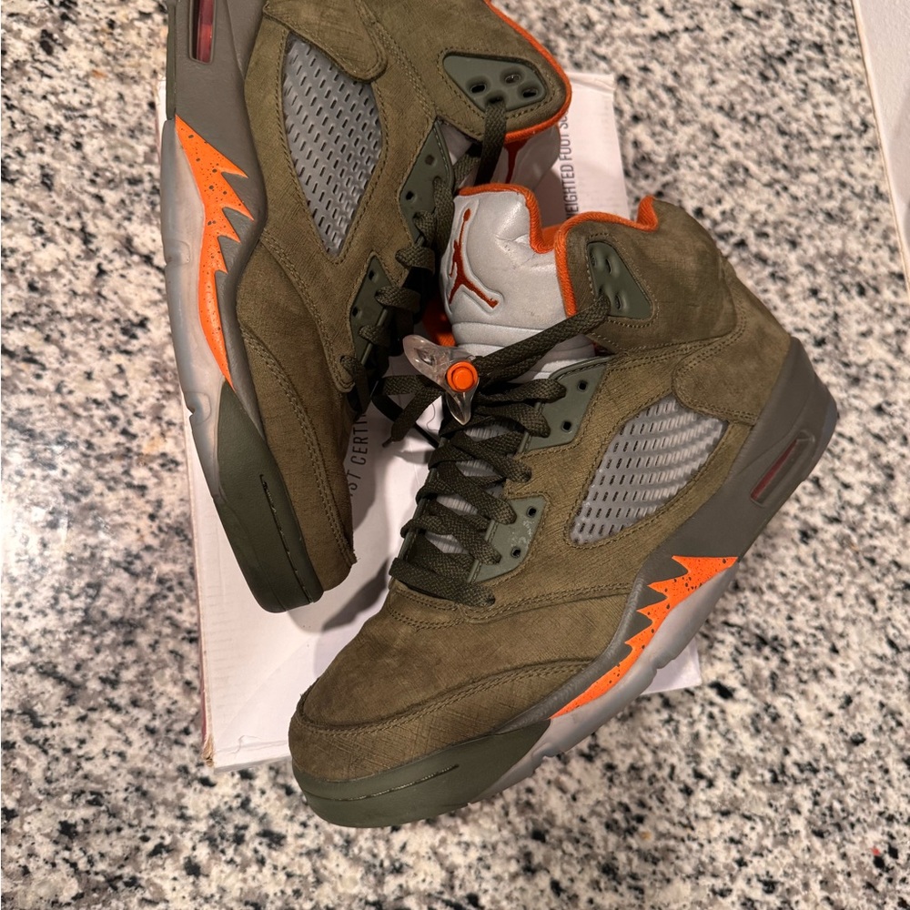 Jordan 5 Retro Olive Orange Men's Shoes